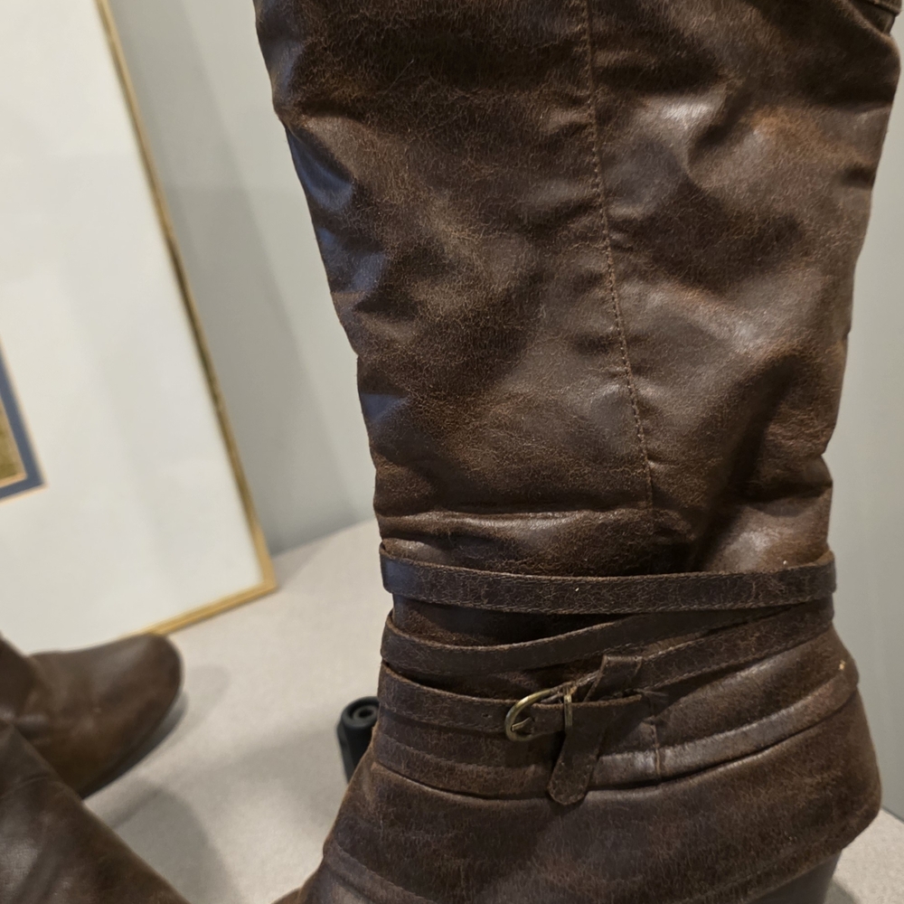 BareTraps Dark Brown Heeled Boots